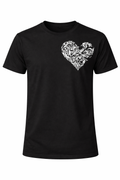 Vine Heart T Shirt - Black