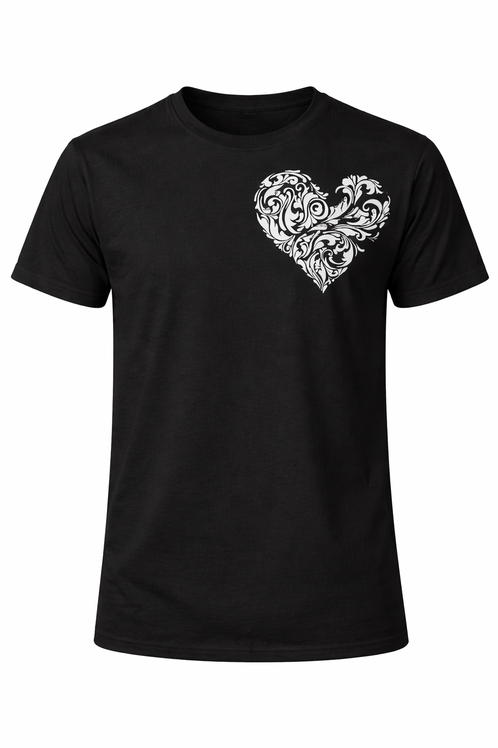 Vine Heart T Shirt - Black